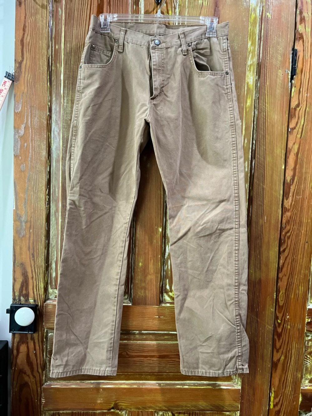 Wrangler Men's Straight Leg Tan Workwear Pants
